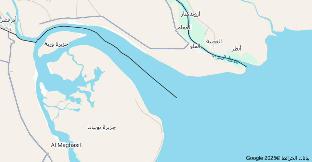 اين يقع خور عبدالله